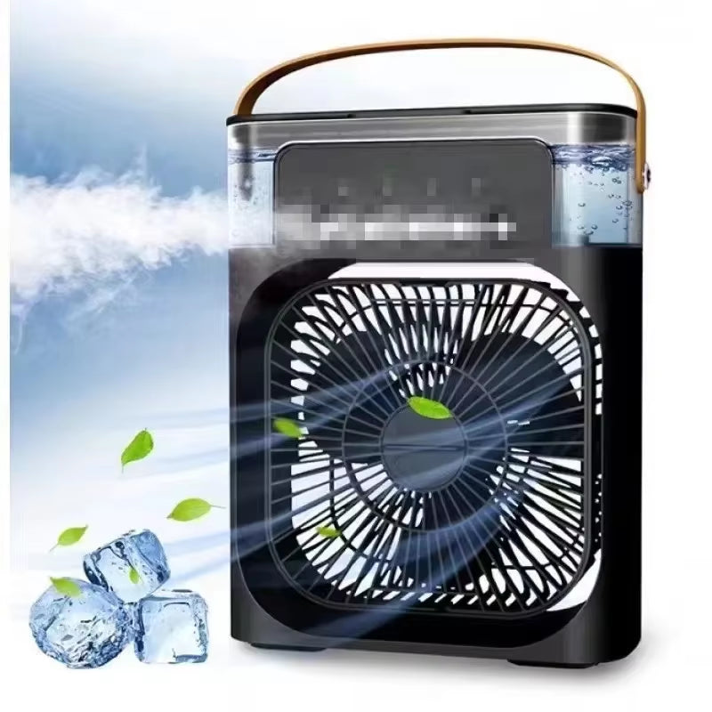Portable Humidifier Fan Air Conditioner Household Small Air Cooler Hydrocooling Portable Air Adjustment for Office 3 Speed Fan
