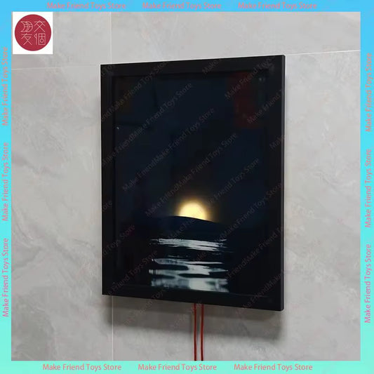 Kinetic Moon Move Wall Lamp Adjustable Dual Pull Ropes Night Light