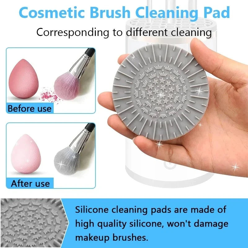 3 in 1 Electric Makeup Brush Cleaner Automatic Spinner Makeup Brush Holder Stand Women Lazy Cleaning Brush Washer Quick Dry Care