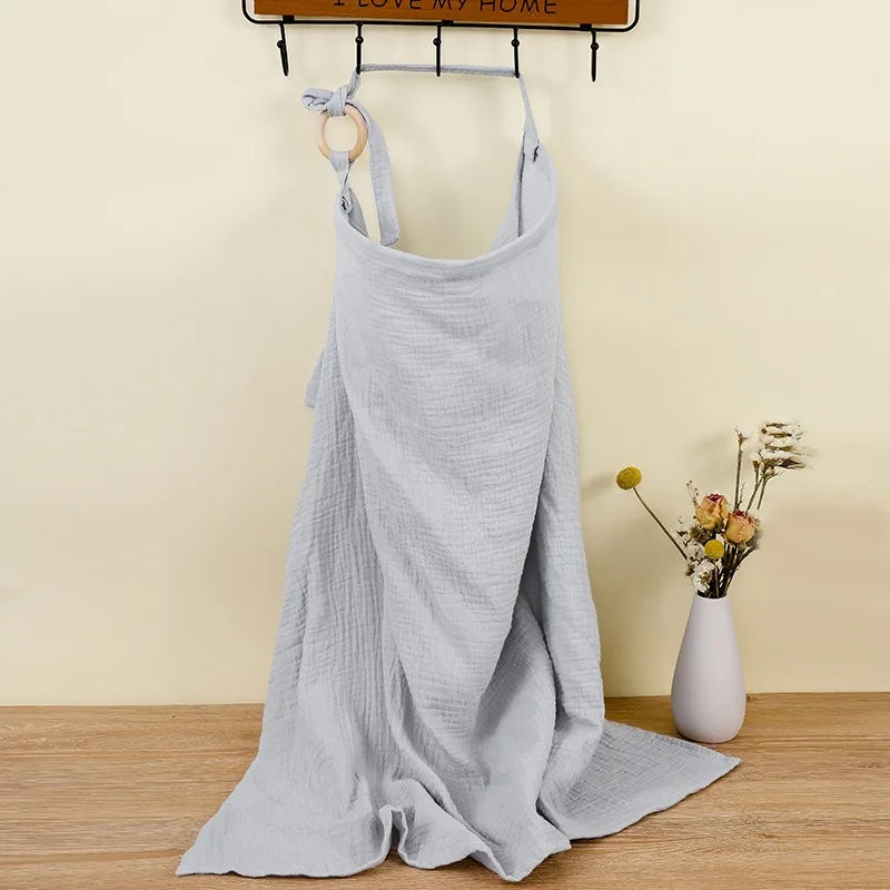 Baby Nursing Cover Breathable Nursing Cover with Arched Neckline Women'S Mum Nursing Apron Soft and Breathable Mum Nursing