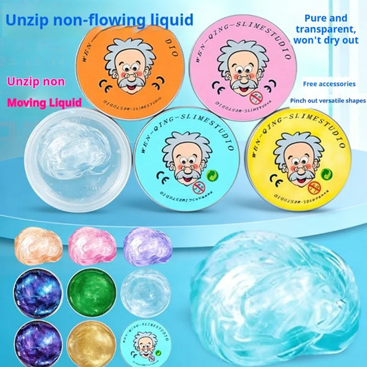 Wen Qing Slime Studio Non Newtonian Fluid Slime Color Changing Bouncy Liquid Glass Non Toxic Kid Safe Stress Relief Toy for Kids