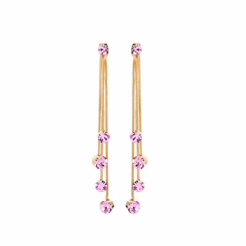 Elevate Your Style with Chic Gold Plated Long Tassel Stud Earrings for Women - Minimalist Luxe Design Perfect for Any Occasion!