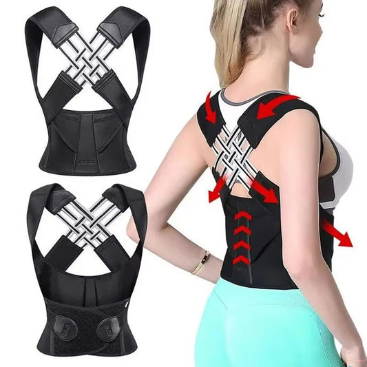 Revolutionary Back Brace Posture Corrector for Men and Women - Adjustable Full Support for Perfect Posture and Comfort