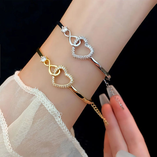 2025 to My Daughter Infinite Symbol Hollow Heart Bracelet with Gift Box for Daughter'S Birthday Party Adult Gifts