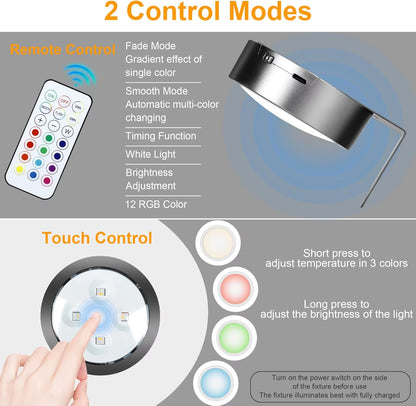 Picture Lights for Wall Rechargeable Magnetic Poster Lights Remote Dimmable Timer Painting Light Wall Decor Light Painting Light