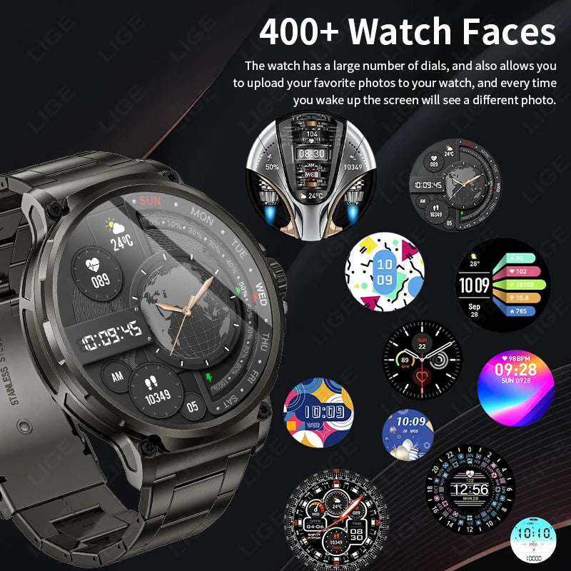 2025 New Military 710Mah Big Battery Smartwatch Men 1.85" Ultra HD Bluetooth Call Blood Pressure Blood Oxygen Smart Watch
