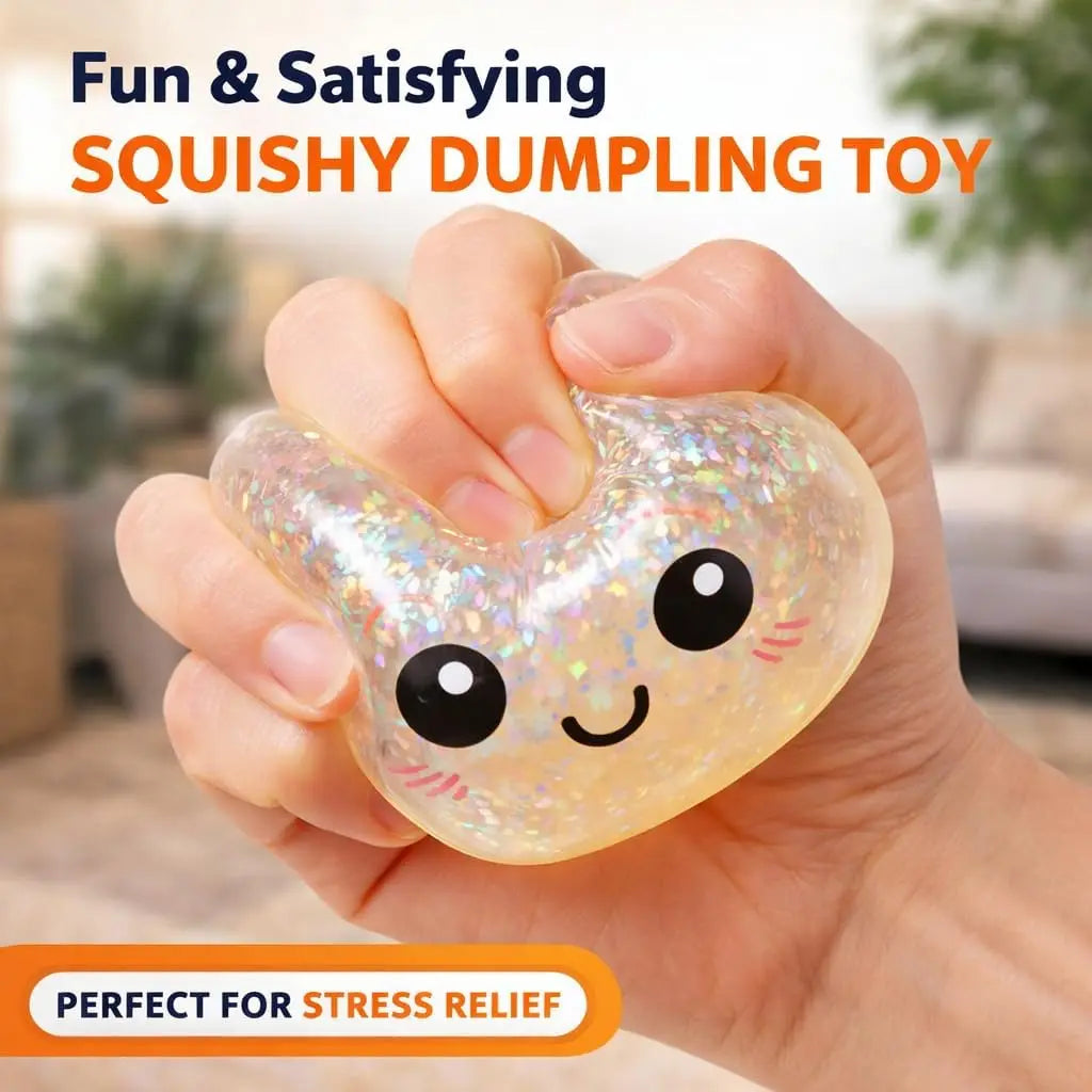 Glitter Dumpling, Glitter Dumpling Squishy Box Dumplings Squishy Anxiety Relief Fidget Soft Squeeze Decompression Dough
