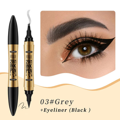 Achieve Flawless Brows with Our Waterproof 4 Point Eyebrow Pencil - Long Lasting Liquid Eyebrow Pen in Black