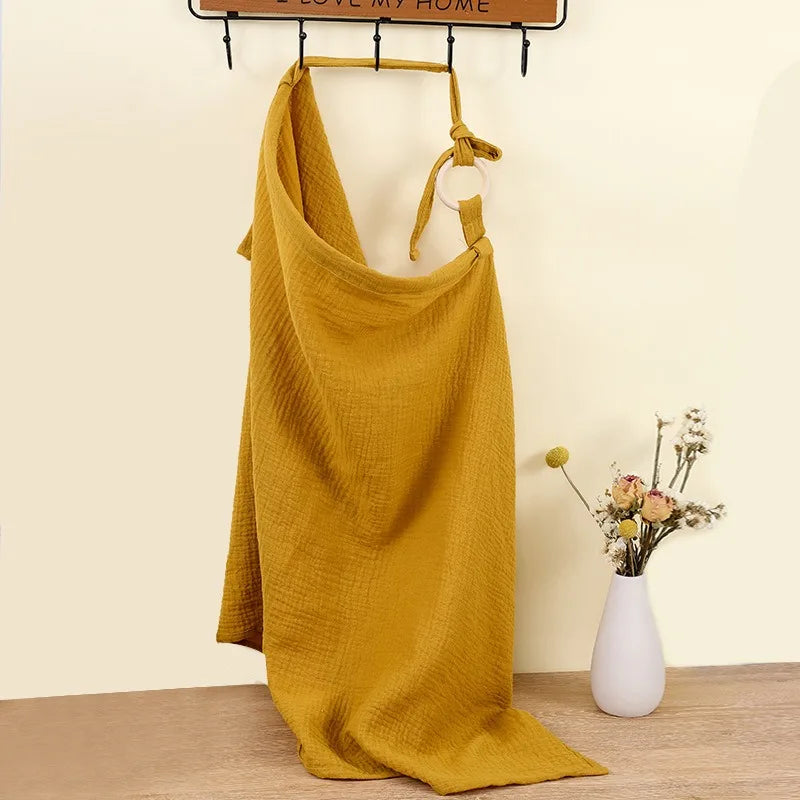 Baby Nursing Cover Breathable Nursing Cover with Arched Neckline Women'S Mum Nursing Apron Soft and Breathable Mum Nursing