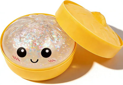 Glitter Dumpling, Glitter Dumpling Squishy Box Dumplings Squishy Anxiety Relief Fidget Soft Squeeze Decompression Dough