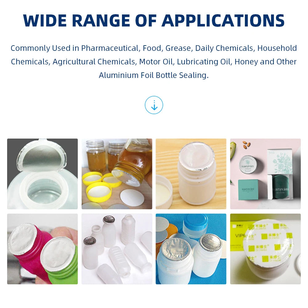 Effortlessly Seal Your Bottles with the Handheld All-In-One Electromagnetic Induction Sealing Machine for Honey Jars and Medicine Bottles