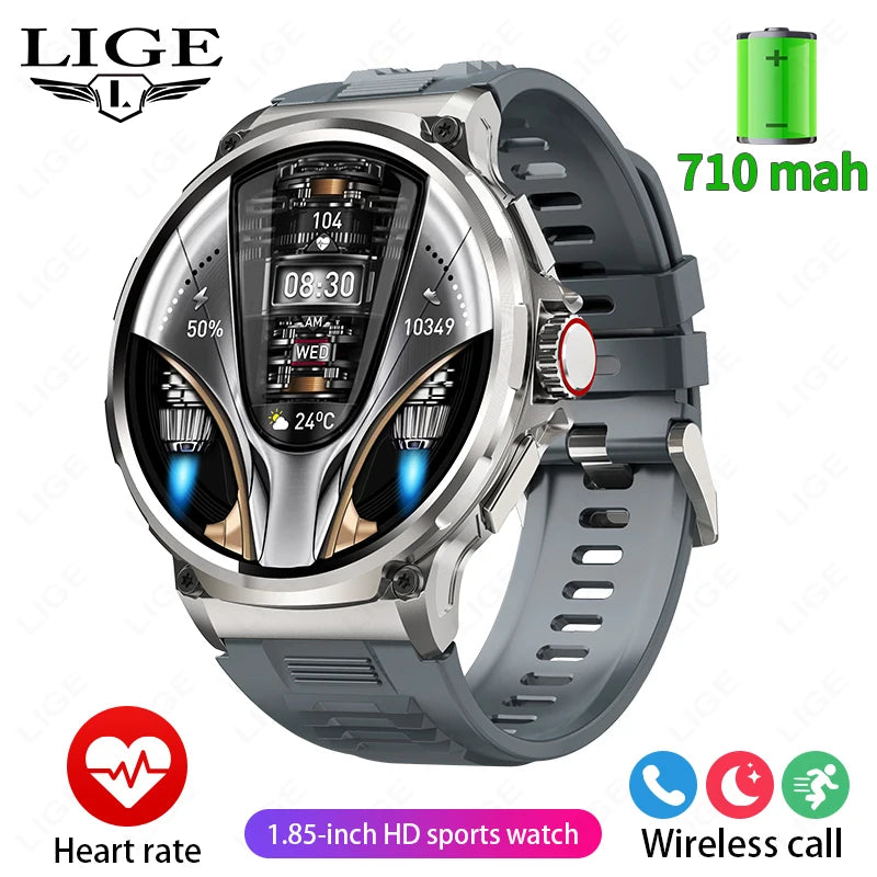 2025 New Military 710Mah Big Battery Smartwatch Men 1.85" Ultra HD Bluetooth Call Blood Pressure Blood Oxygen Smart Watch
