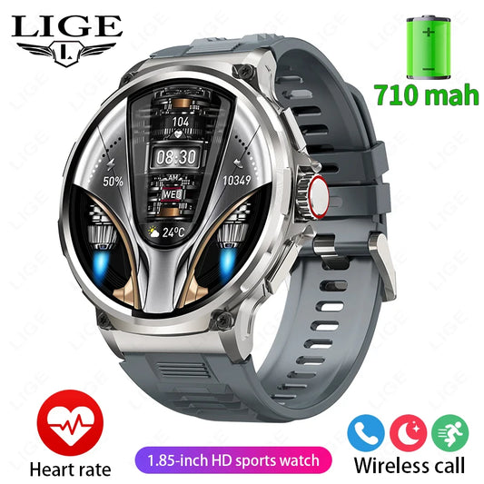 2025 New Military 710Mah Big Battery Smartwatch Men 1.85" Ultra HD Bluetooth Call Blood Pressure Blood Oxygen Smart Watch