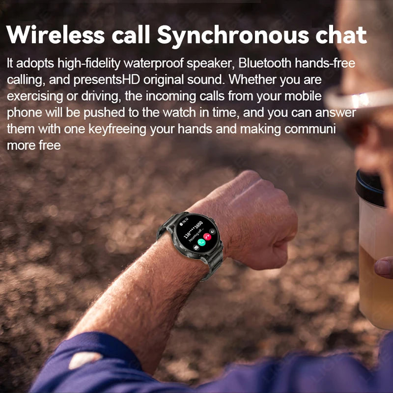 2025 New Military 710Mah Big Battery Smartwatch Men 1.85" Ultra HD Bluetooth Call Blood Pressure Blood Oxygen Smart Watch
