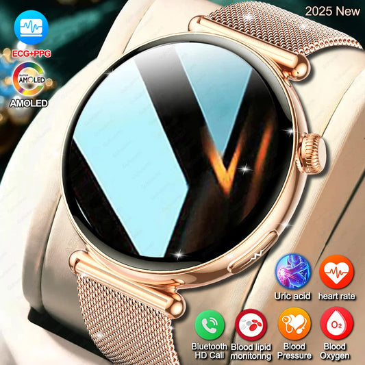 Women Smartwatch 1.32Inch AMOLED Screen Call ECG Sport Watch Blood Pressure Micro Physical Examination AI Dial Women Smart Watch