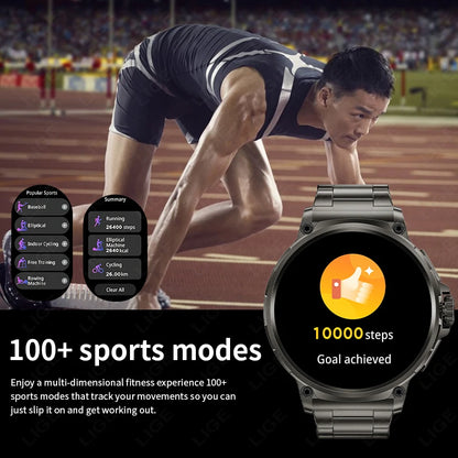 2025 New Military 710Mah Big Battery Smartwatch Men 1.85" Ultra HD Bluetooth Call Blood Pressure Blood Oxygen Smart Watch