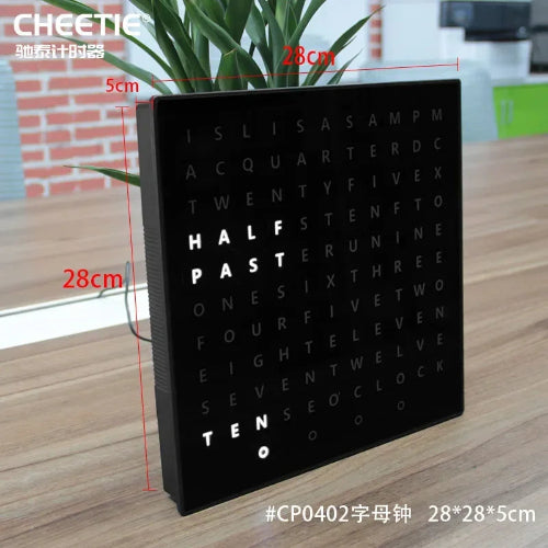 High-Quality English Letter Wall Clock Creative Modern European-Style High-End Wall Clock Living Room Study Timer