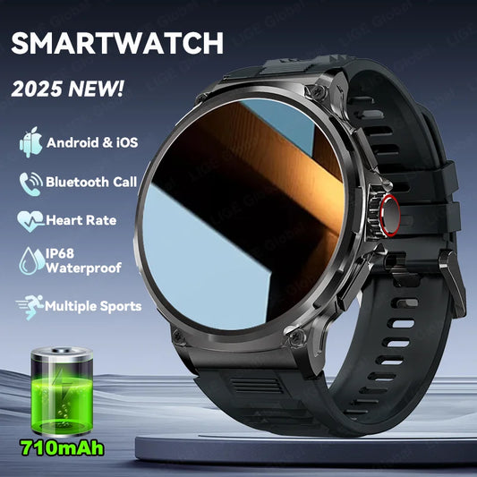 2025 New Military 710Mah Big Battery Smartwatch Men 1.85" Ultra HD Bluetooth Call Blood Pressure Blood Oxygen Smart Watch