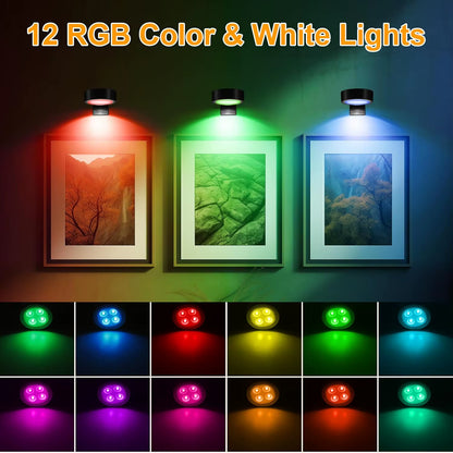 Picture Lights for Wall Rechargeable Magnetic Poster Lights Remote Dimmable Timer Painting Light Wall Decor Light Painting Light